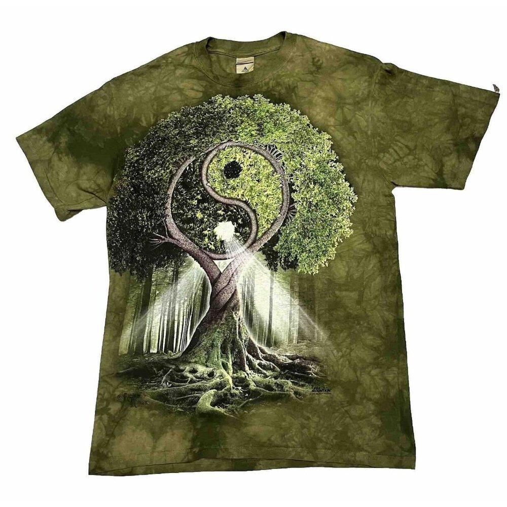 The Mountain T Shirt Yin Yang Tree Tie Dye Michael McGloin 2011 Art Size Medium